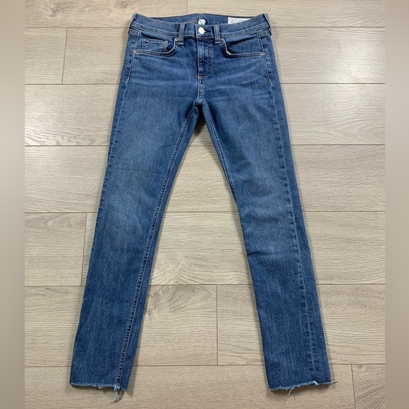 Rag & Bone Ankle Skinny Jeans in Lucky Rouge - Picture 2 of 11